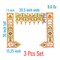 3 Pcs Indian Fabric Door Toran 39 Inch Peacock Shubh Labh Bhandarwal Hanging Valance Traditional Wall Decorative for Window Home Temple Decor Wedding Diwali Navratri Puja Housewarming Decor